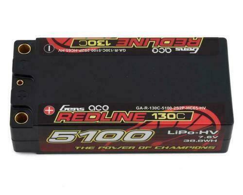 Gens Ace 5100MAH Redline 2s 7.6 Shorty LiHV LiPo Battery 130C ORION REEDY LOSI
