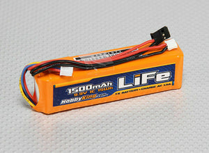 HobbyKing 1500mAh 3S 9.9v LiFe Transmitter TX Battery Pack JR Spektrum Futaba