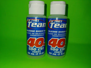 2 PACK TEAM ASSOCIATED 40 WEIGHT SILICONE SHOCK OIL FLUID 5423 traxxas rc10 losi