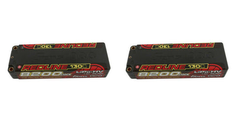 2 PACK Gens Ace 8200MAH Redline 2s LiHV LiPo Battery 130C w/5mm Bullets TRAXXAS