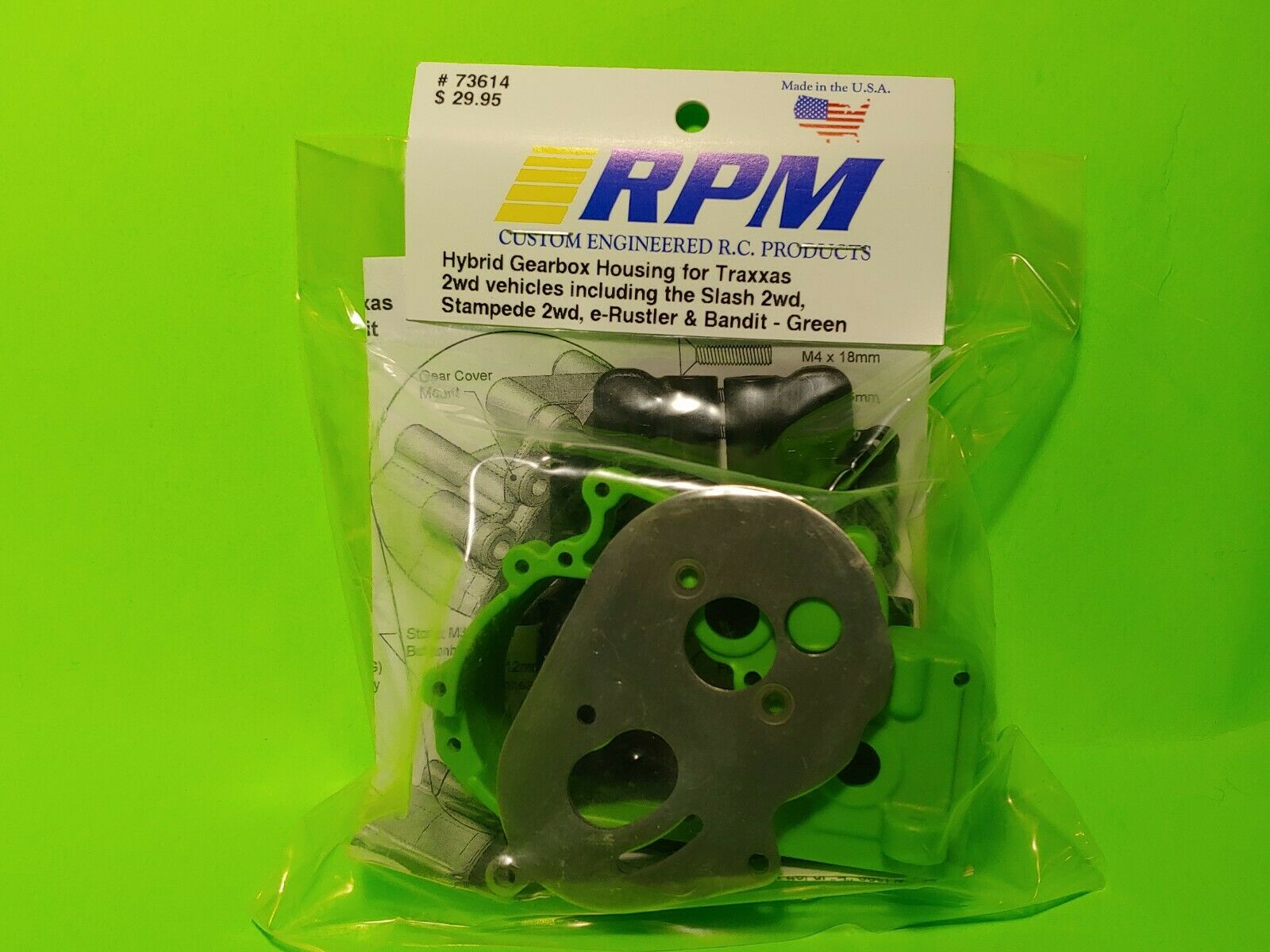 RPM 73614 Hybrid Gearbox Housing/Rear Mounts Bandit Rustler Stampede Slash