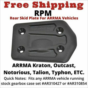 *NEW* RPM Rear Skid Plate For ARRMA Kraton/Talion/Notorious/Typhon RPM81442