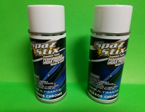 2X Spaz Stix SZX10009 COMBO SAVING Ultimate Mirror Chrome Aerosol Paint RC Lexan
