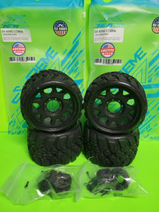 4 JETKO KING COBRA 3.8 SGT BELTED TIRES 17MM TRAXXAS CORALLY SKETER PROLINE RC