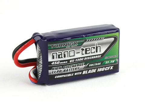 Turnigy nano-tech 450mAh 3S 65C Lipo E-Flite Blade 180 CFX Battery EFLB4503SJ30