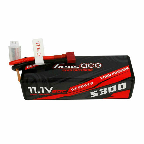 Gens ace 11.1V 5300mAh 3S 60C LiPo Battery Deans POWERHOBBY ARRMA TRAXXAS LOSI