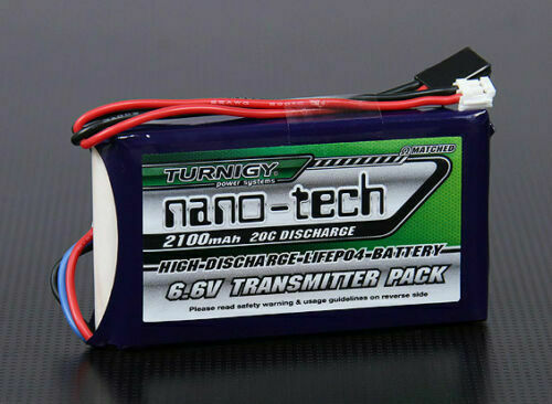 Turnigy nano-tech 2100mAh 2S 6.6v 20C LiFePo4 Transmitter Pack Battery T14SG