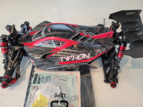 NEW Arrma Typhon 6s V5 1/8 Buggy slider / roller chassis W/ SERVO AND BODY