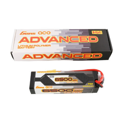 Gens Ace Advanced 6500mAh 11.4V 100C 3S HardCase Lipo Battery Pack EC5 : Arrma