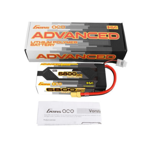 Gens Ace Advanced 22.2V 100C 6S 6800mah Lipo Battery With EC5 Plug For ARRMA