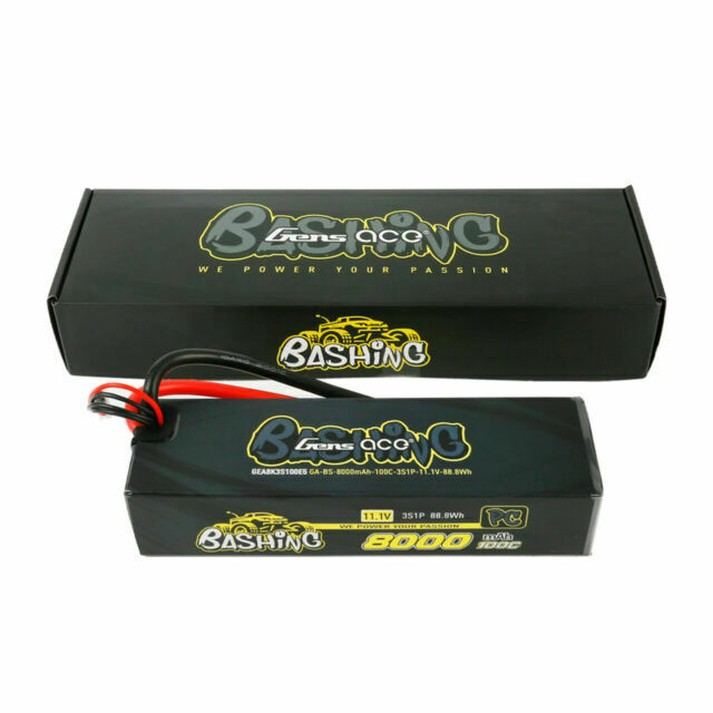 Gens Ace Bashing Pro 11.1V 100C 3S 8000mah Lipo Battery With EC5 Plug For ARRMA